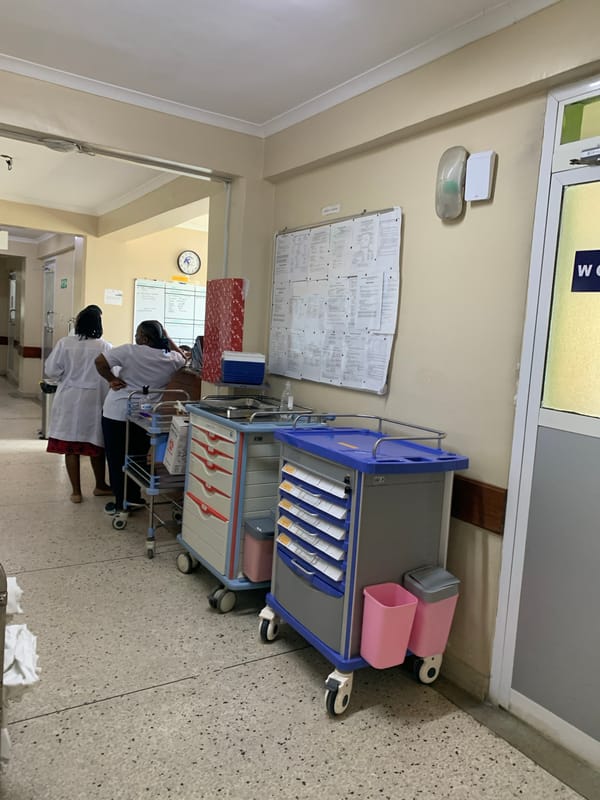 Hospital staff provide patient care in Dar es-Salaam facility