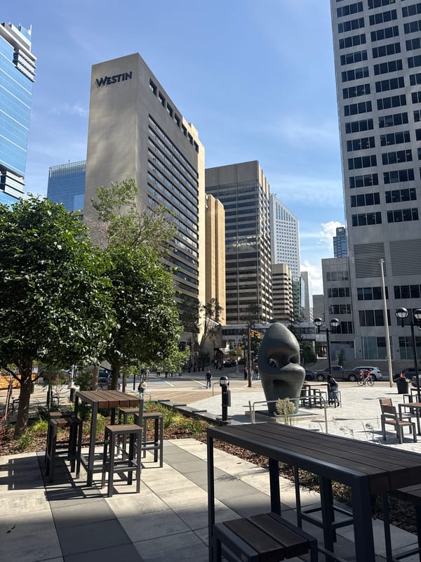 Street-level tour of downtown Calgary's public spaces