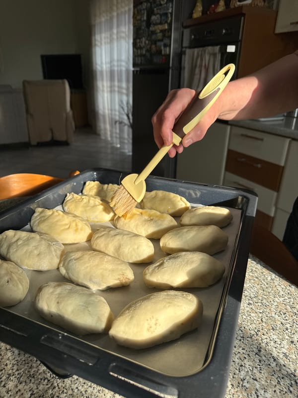 Home baker prepares pastries in Aprilia kitchen