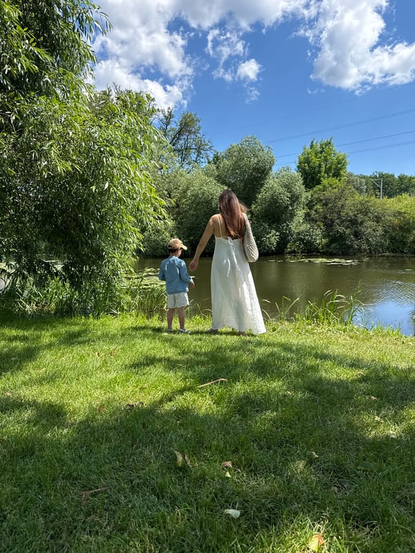 Park picnic with rosé, snacks, and sunny waterside vibes