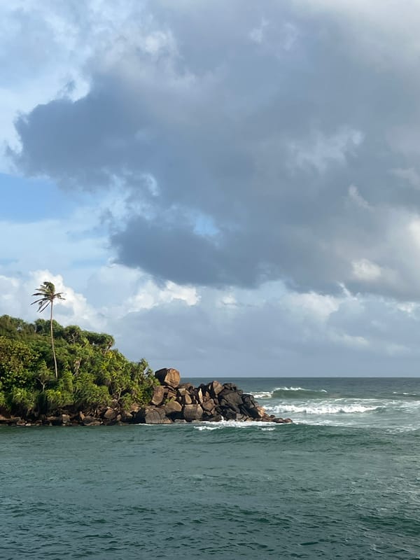 Rocky Sri Lankan coastline at Goviyapana, multiple angles