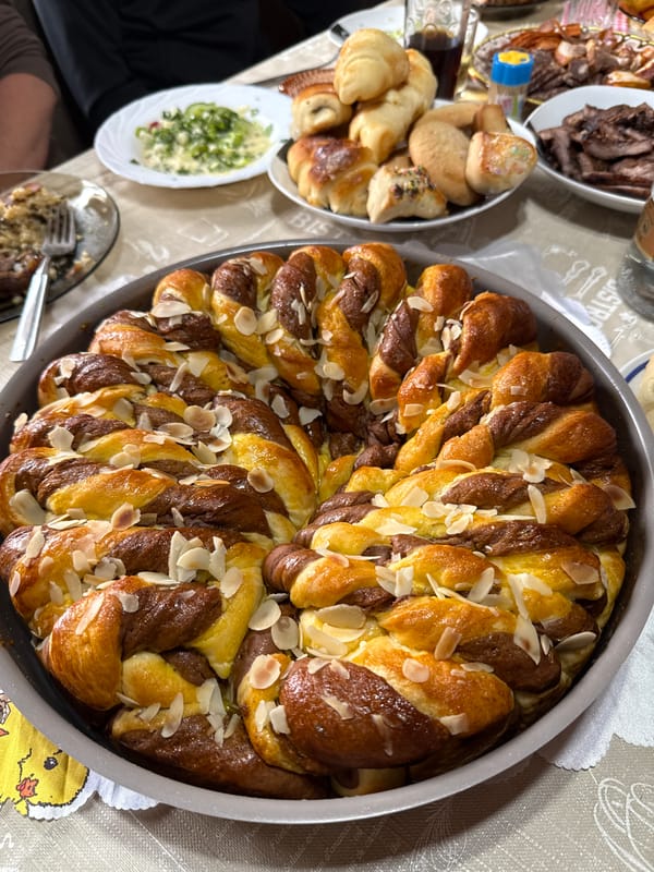 Woman hosts outdoor barbecue gathering in Bulgarian village