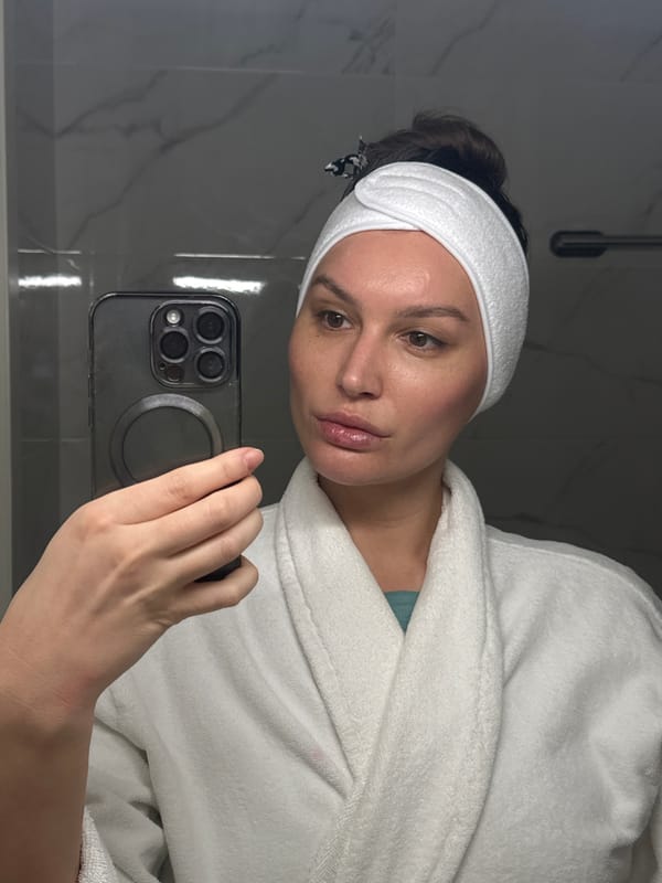 Moscow woman documents quiet morning routine with dog selfies