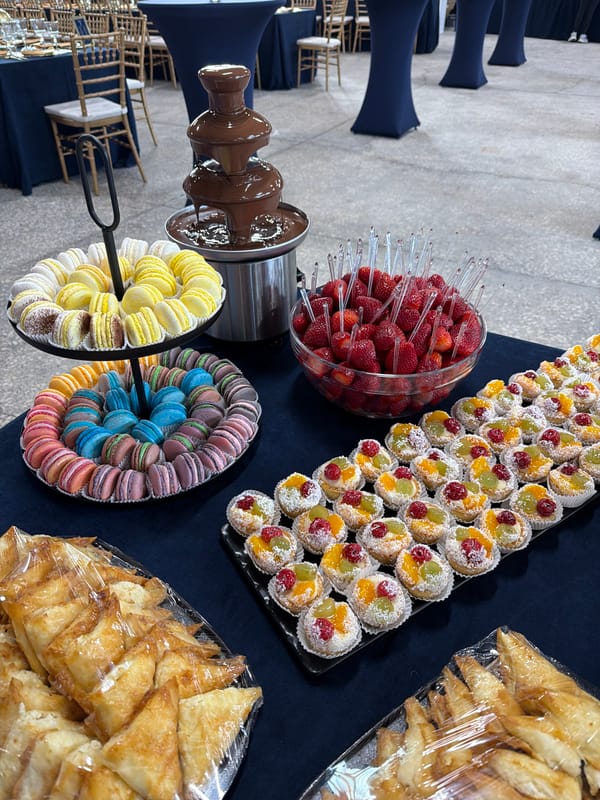 Elaborate dessert spread documented in Gabrovo, Bulgaria