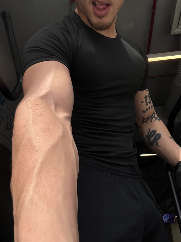 Man photographs workout session at Sofia gym
