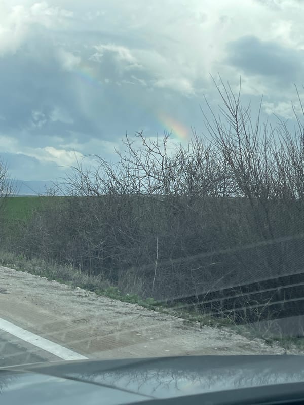 Rainbow observed over Belomortsi, Bulgaria countryside