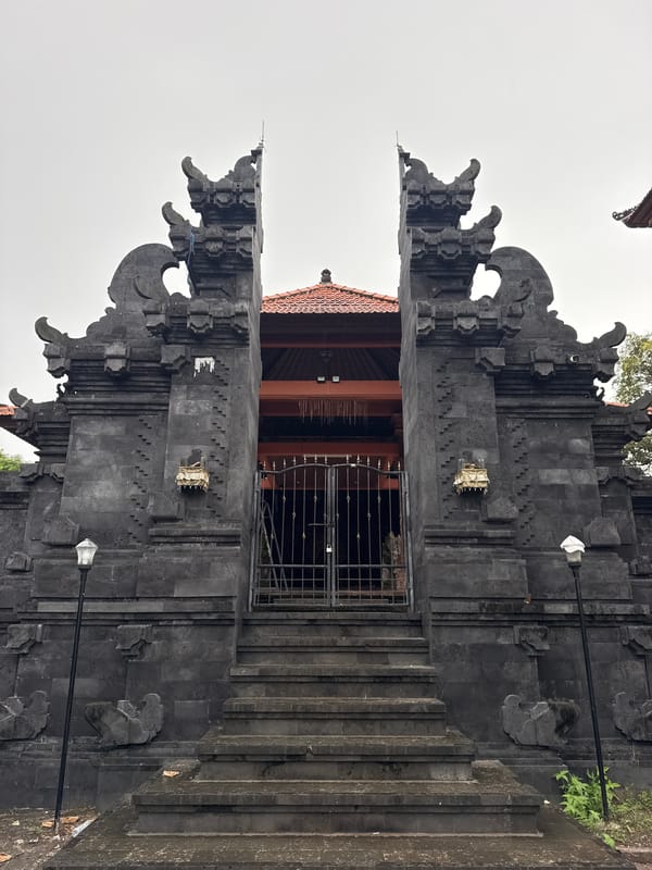 Morning scenes captured around Balinese temples in Kuta Selatan