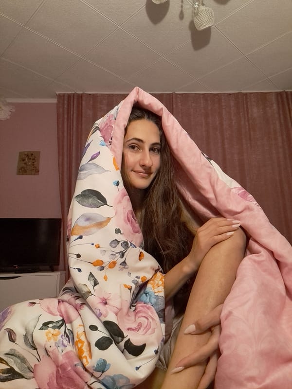 Cozy bedroom moments in Chepintsi with floral bedding