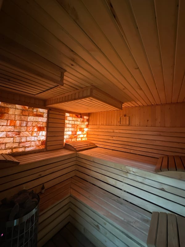 Sauna interior documented in Smolyan, Bulgaria