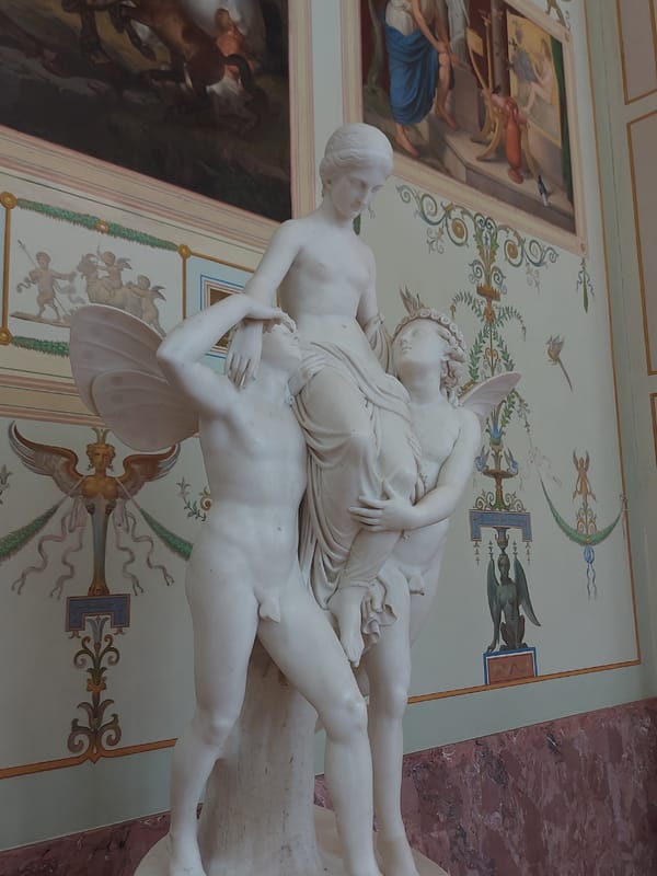 Visitor documents Hermitage Museum interiors in Saint Petersburg