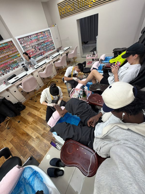 London residents document routine nail salon visits, kitchen gatherings