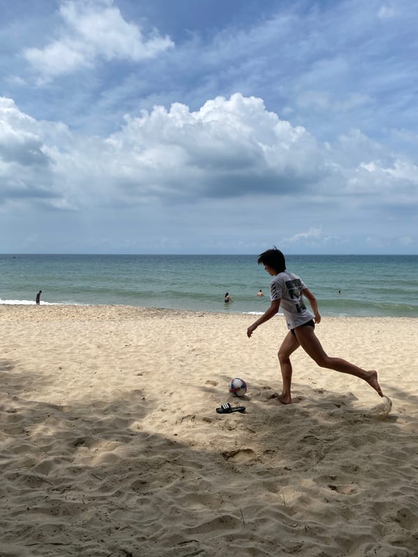 Early morning beach life and street scenes captured in Vietnam