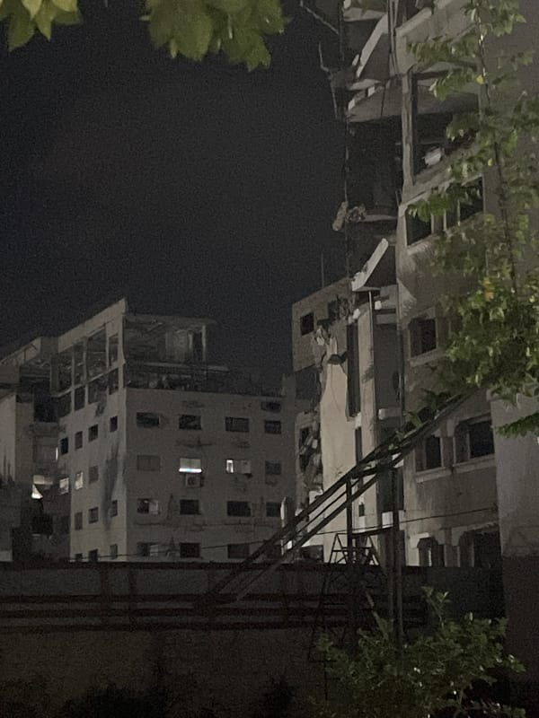 Night scenes from Gaza: ruins, a rooftop table, a personal account