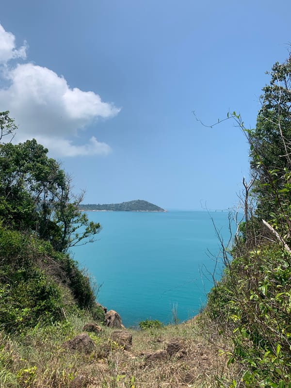 Morning coastal views documented from Ko Samui cliffs