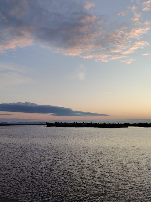 Sunset memories captured along Kama River port in Chaikovsky