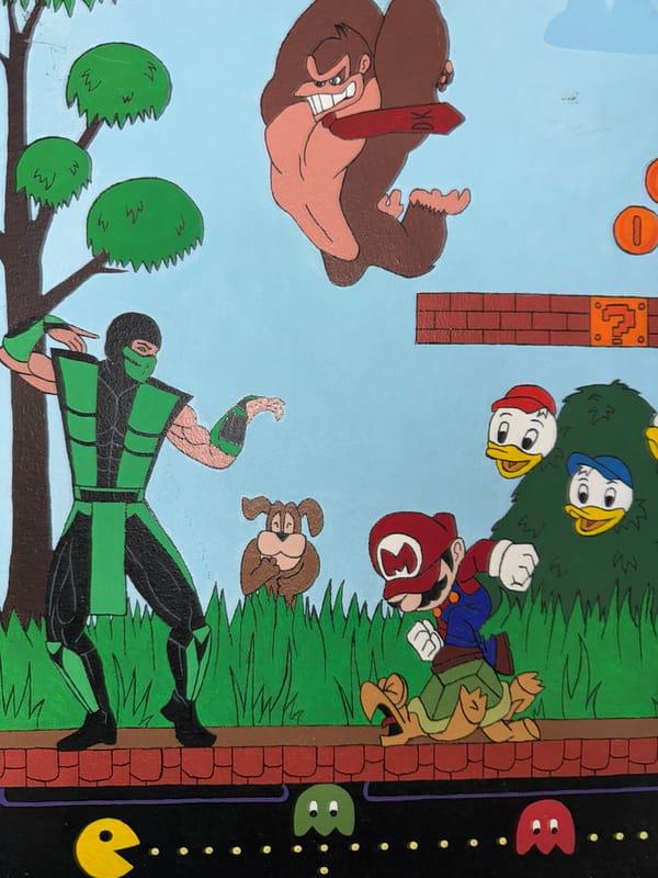 Retro gaming collection and fan art on display in Russia