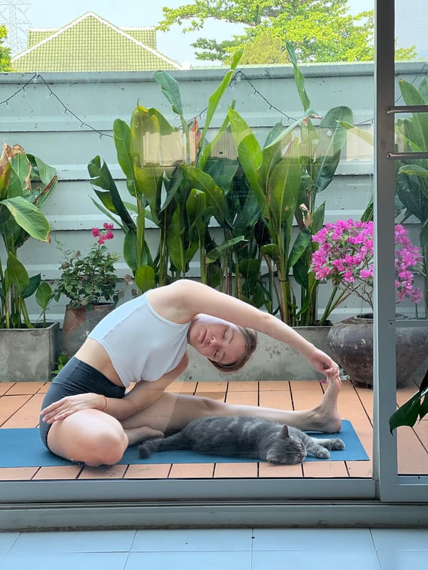 Early morning yoga session observed in Chang Phueak, Thailand