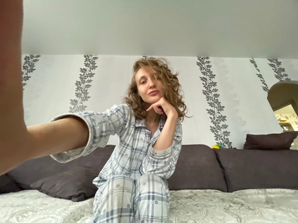 Lazy morning at home in Sharkan, pajamas and strawberries