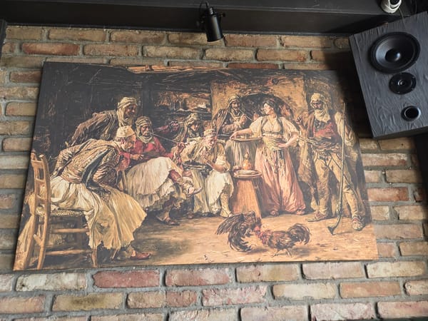 Morning cafe visit documented in Zemun, Serbia
