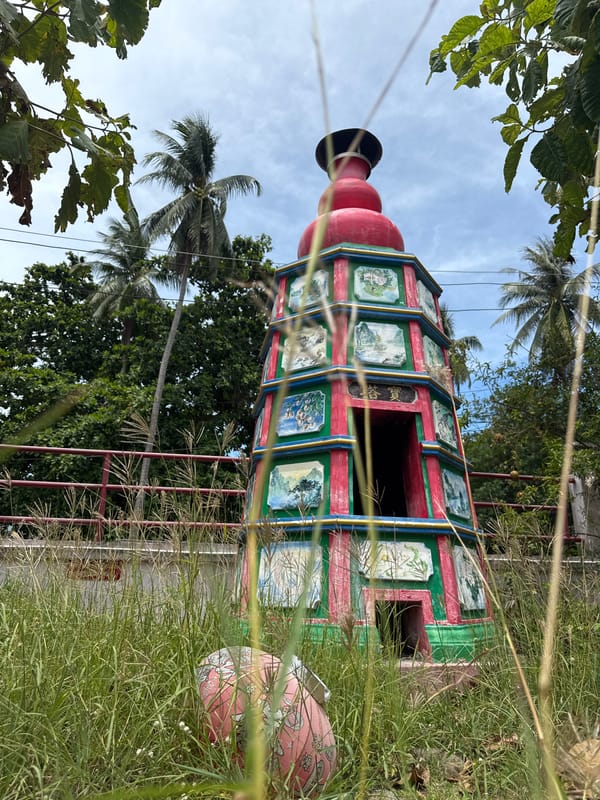 Temple complex tour ending at beach on Koh Phangan