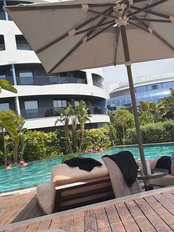 Resort pool area observed in Manavgat, Turkey