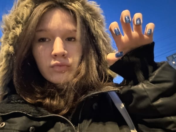 Evening selfie captured in Saint Petersburg during dusk hours