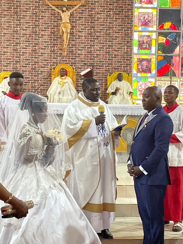 Wedding ceremony held at church in Gura Top, Nigeria