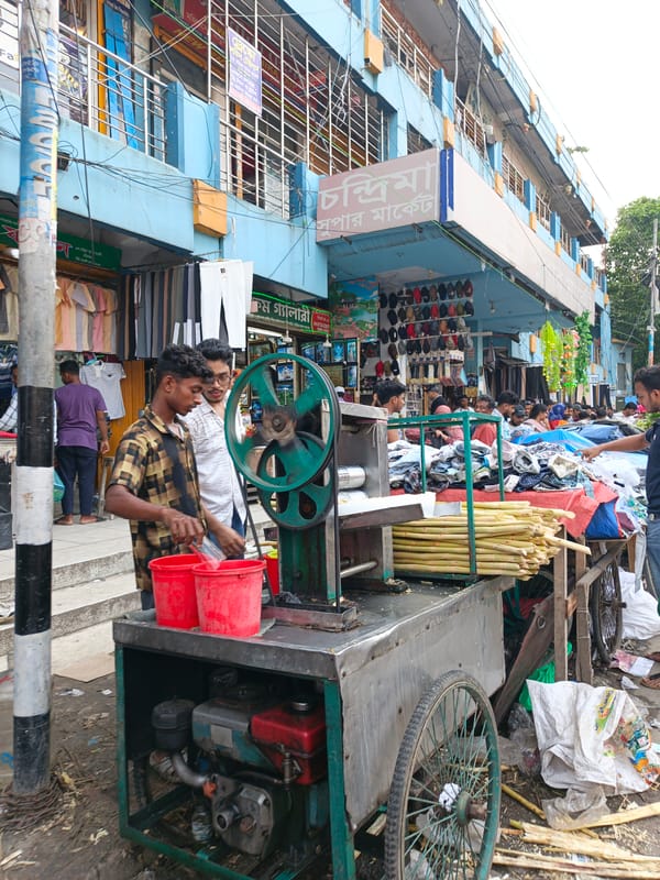 Street vendors and urban commerce documented across city