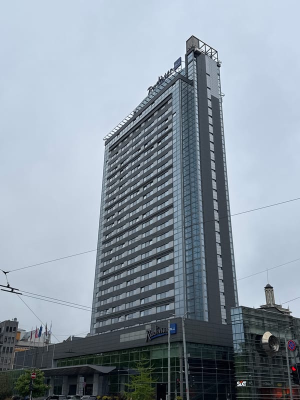 Modern hotels and rental facilities observed in central Riga