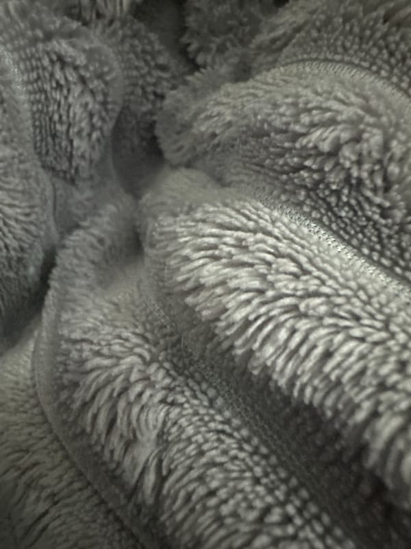 Close-up macro study of grey ribbed fabric, Praskoveyevka