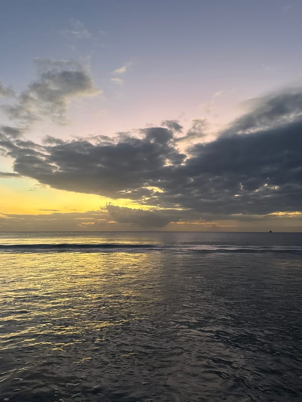 Evening beach scenes captured in Kuta Selatan, Indonesia