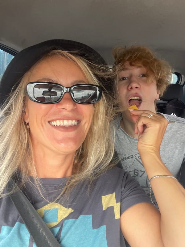 In-car selfie moment on a Sochi summer day