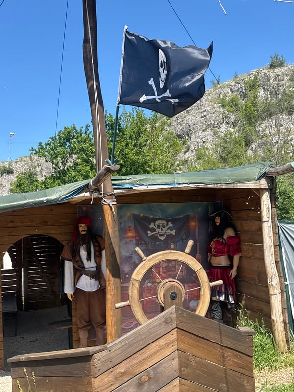Pirate ship display spotted in Lukovit, Bulgaria
