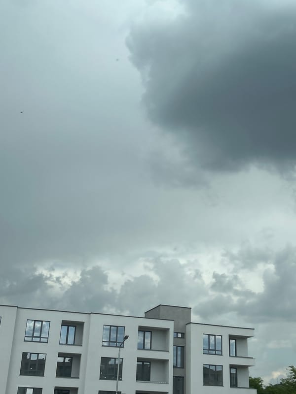 Crafting afternoon captured in Plovdiv apartment during overcast weather