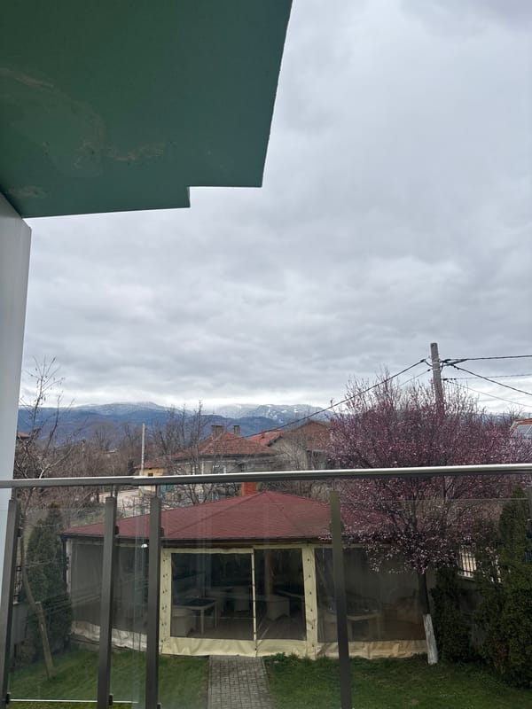 Elevated landscape view captured in Dolna Banya, Bulgaria