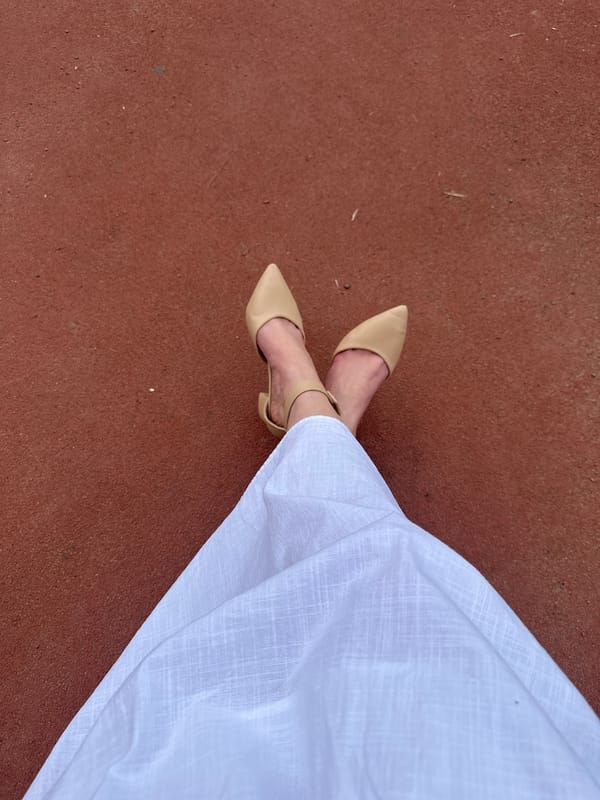Casual afternoon selfies in white outfits, indoors and out
