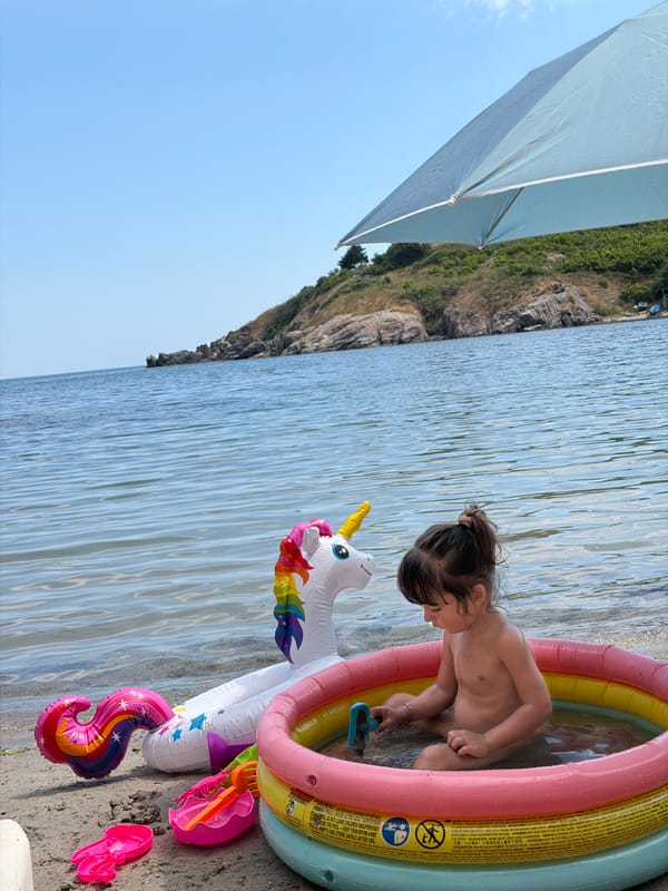 Lazy summer morning on the beach in Sozopol, Bulgaria