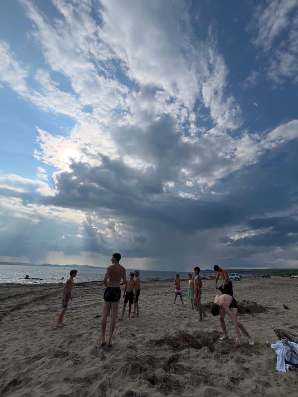 Beach day on the Yenisei, Krasnoturansk