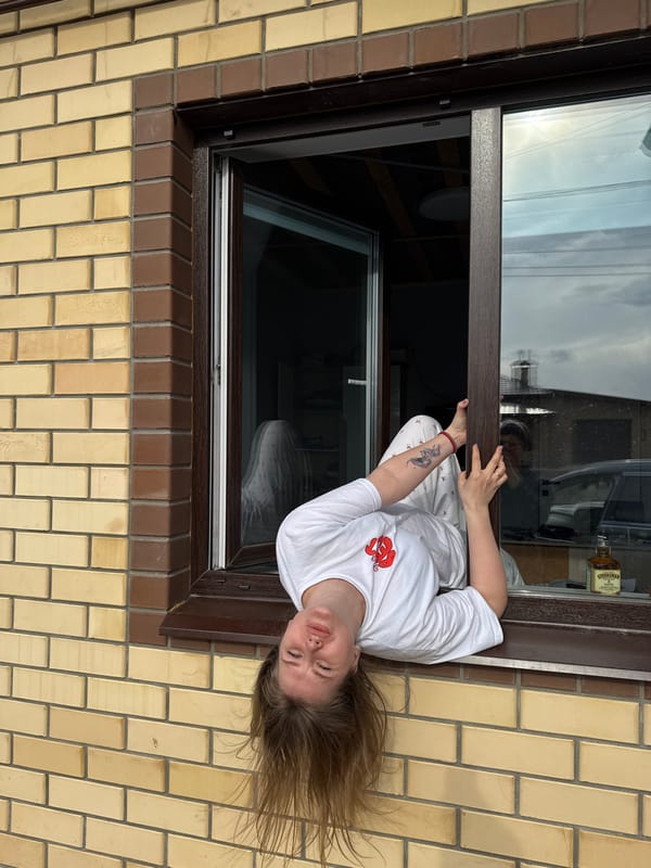 Casual morning moments observed at Russian residential building