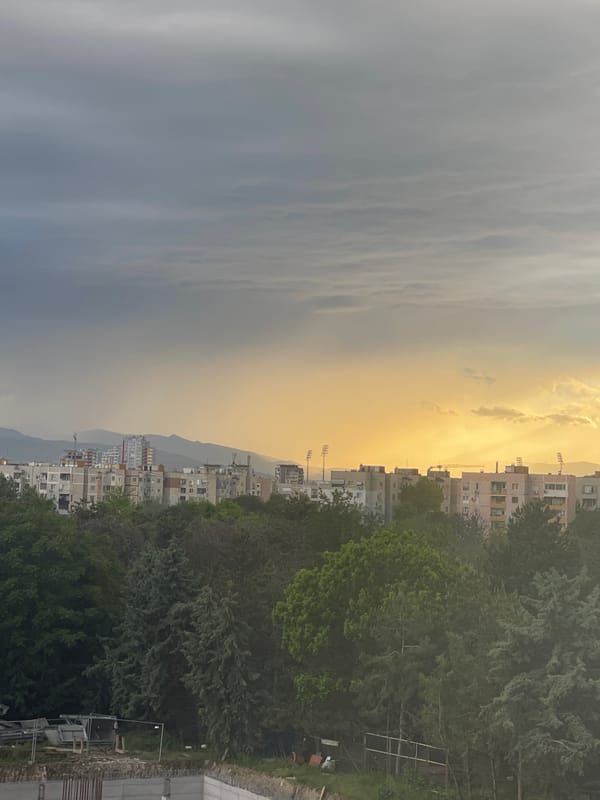 Construction activity and dramatic weather observed in Plovdiv