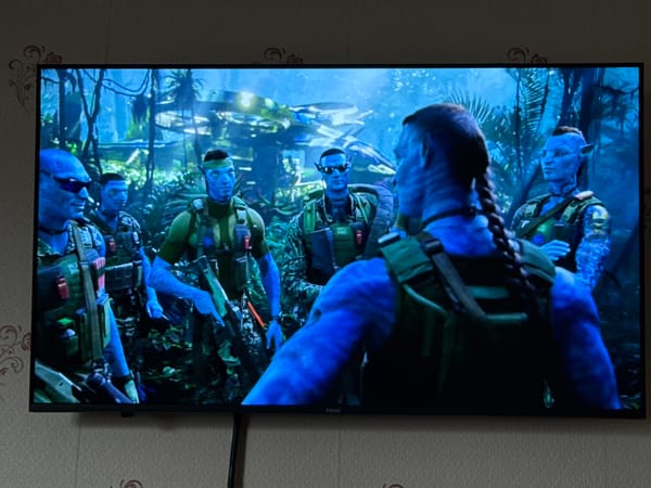 TV displays Avatar movie with rotated image in Perm