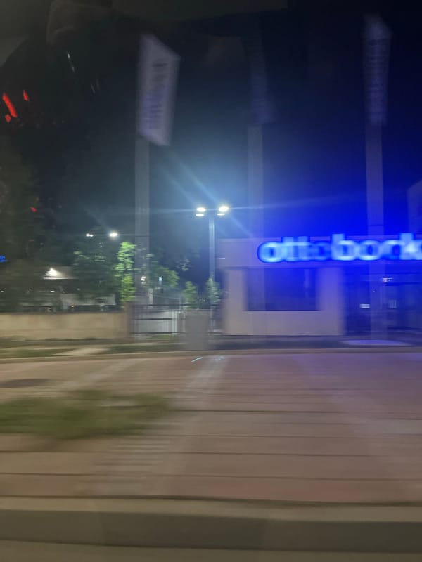 Nighttime drive through Blagoevgrad streets captured in five photos
