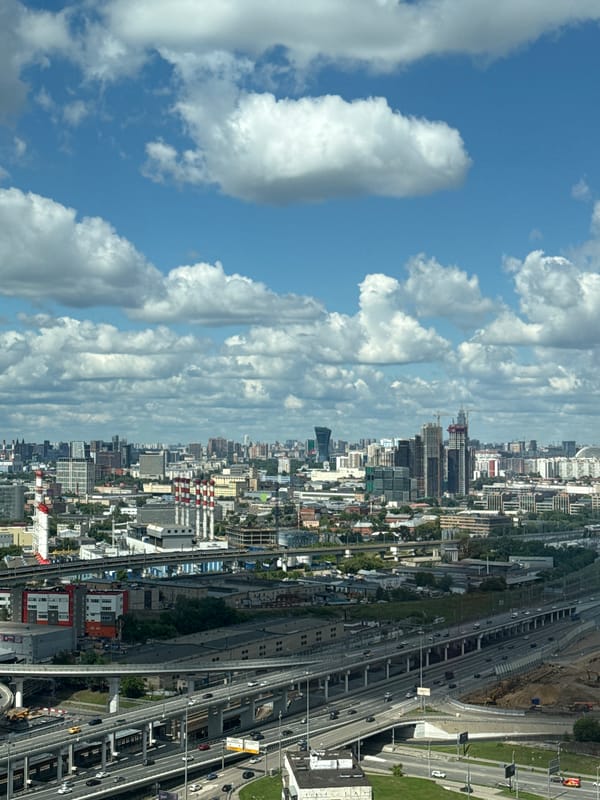 Summer morning across Khimki's highways, parks, and skyline