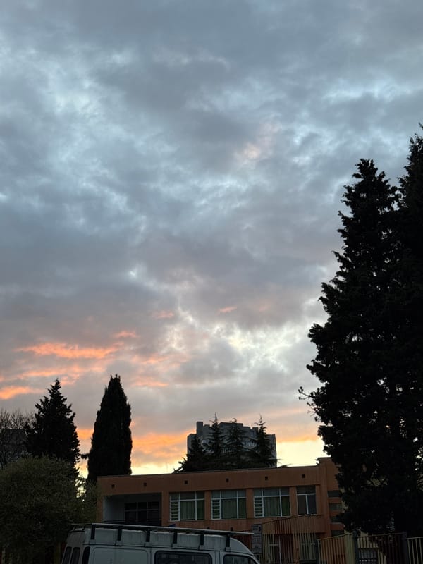 Evening moments captured in Burgas: urban sunset, basketball selfie