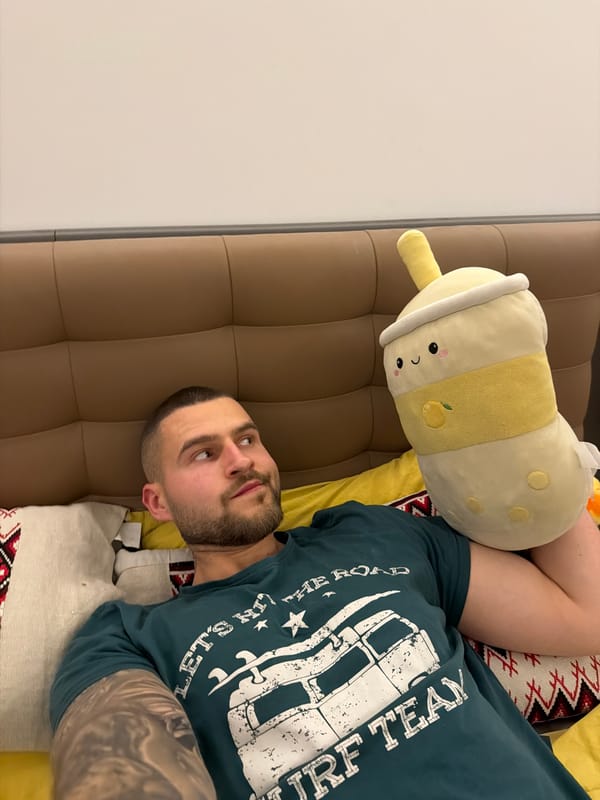 Couple takes mirror selfies in Sofia apartment