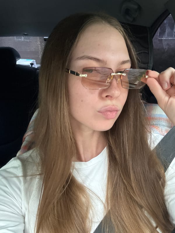 Quick selfie session in a parked car in Perm