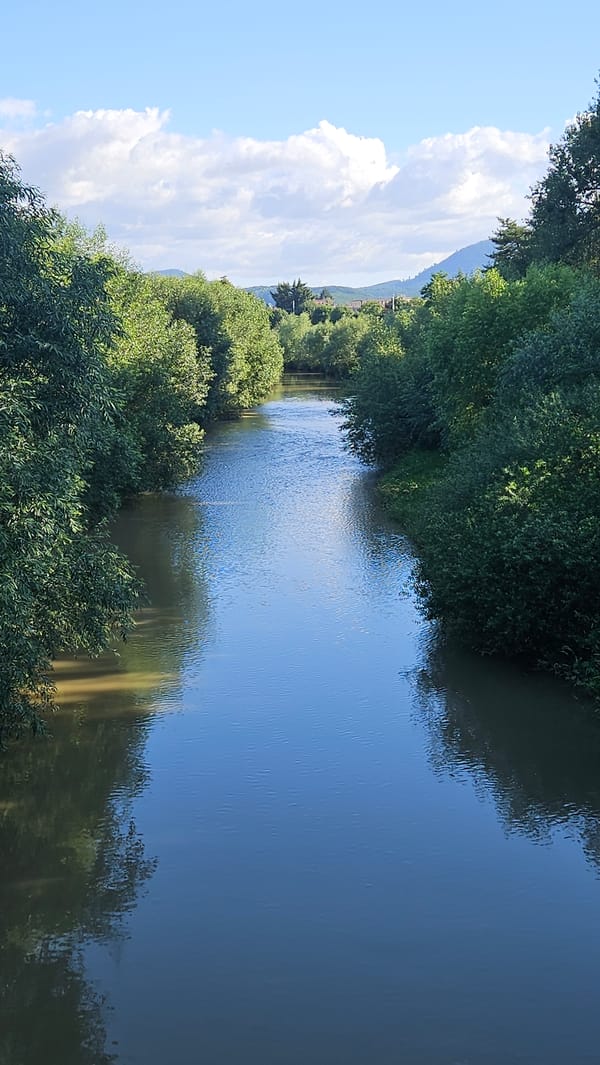 Morning scene along the Torysa River in Prešov