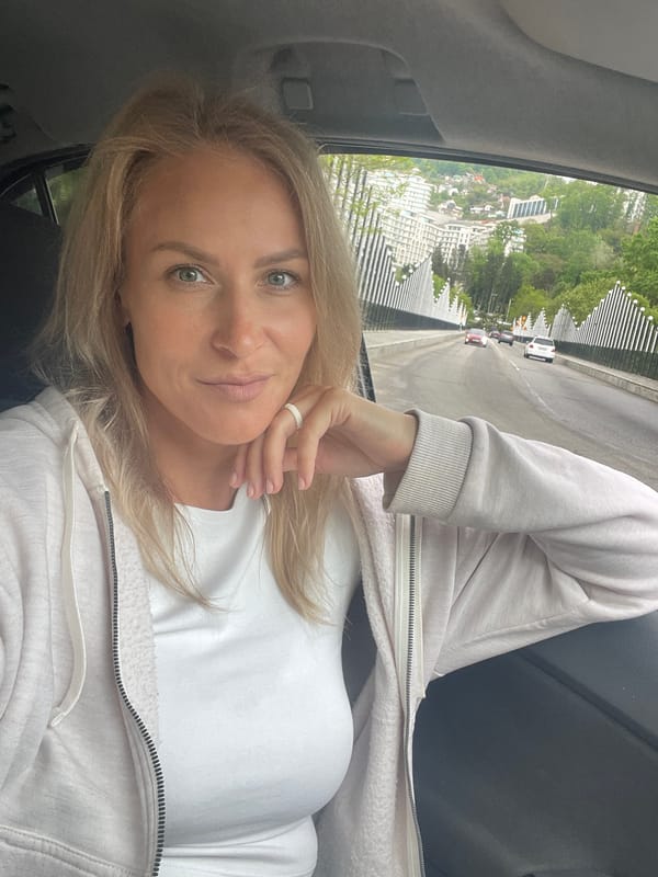 Morning selfie captured during rainy drive through Sochi