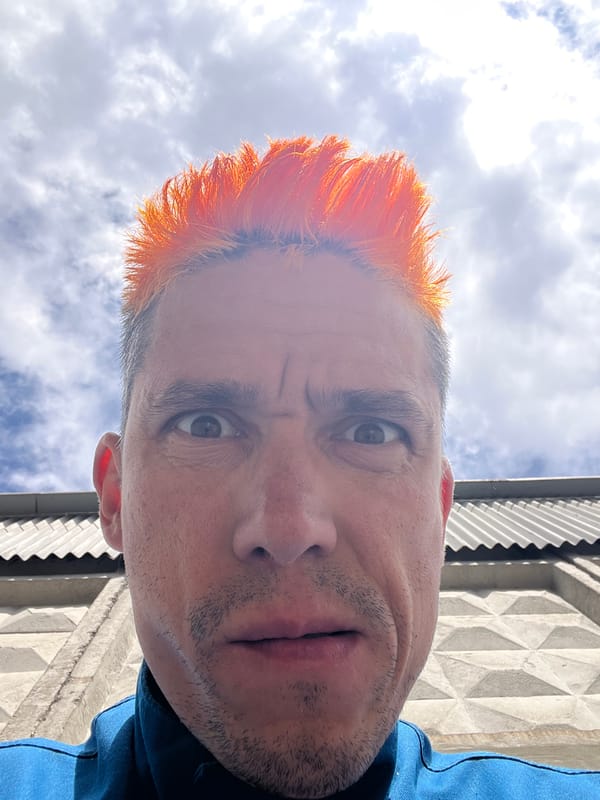 Orange-haired person photographed in Chaikovsky, Russia