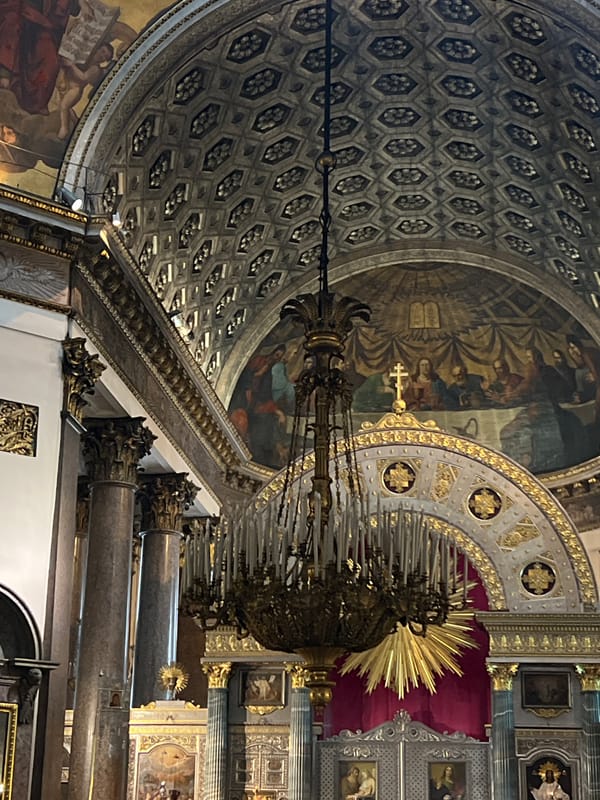 Inside St. Isaac's Cathedral and the Saint Petersburg metro